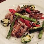 quail with grilled vegetables