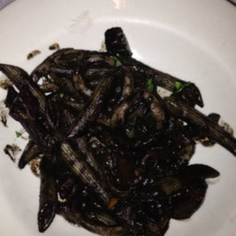 black squid ink penne pasta(Basta Pasta)