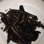black squid ink penne pasta