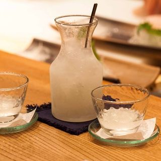 Frozen nama genshu sake(Cagen Japan Restaurant)