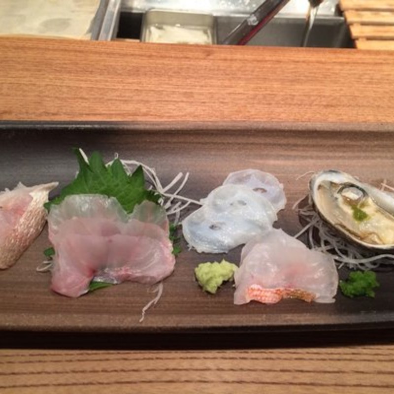 Baby Red Snapper, Kuroshio, Tako, Red Perch, Oyster(Cagen Japan Restaurant)