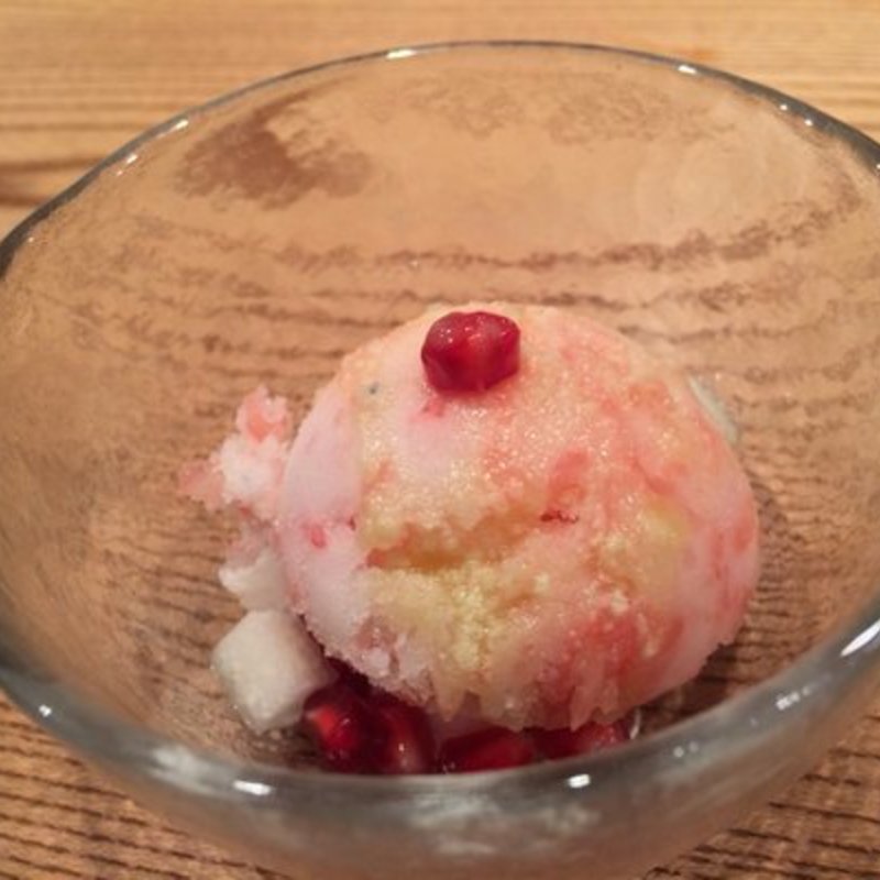 Lychee, Grapefruit, Asian Pair, Pomegranate, Wasabi Sauce Dessert(Cagen Japan Restaurant)