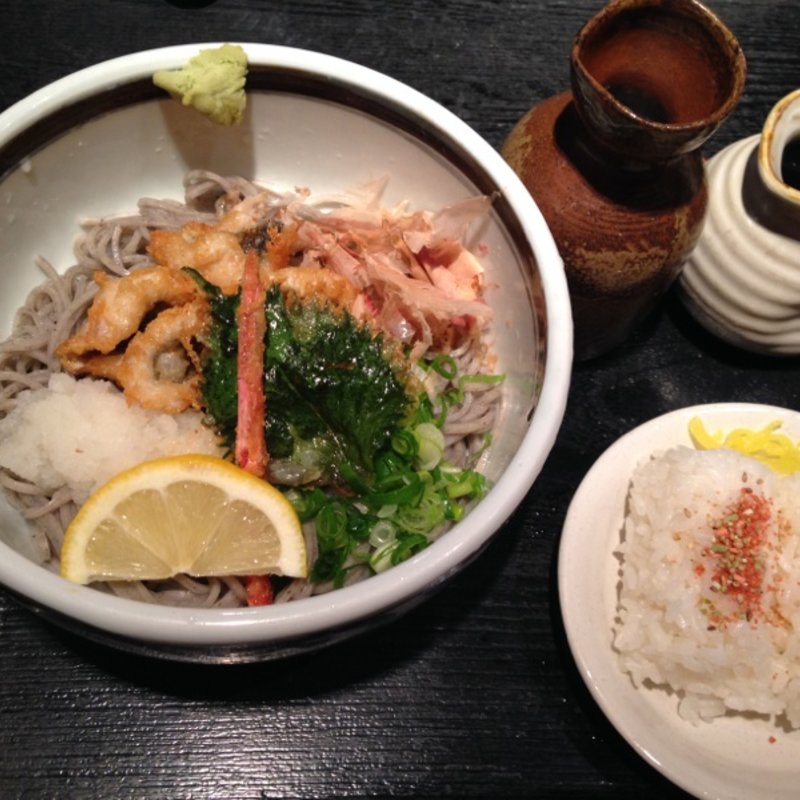 ハモ天おろしそば定食(大乃家)