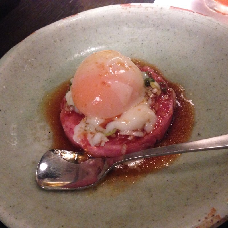 ネギとろとろユッケ(肴や ゑびす庵)