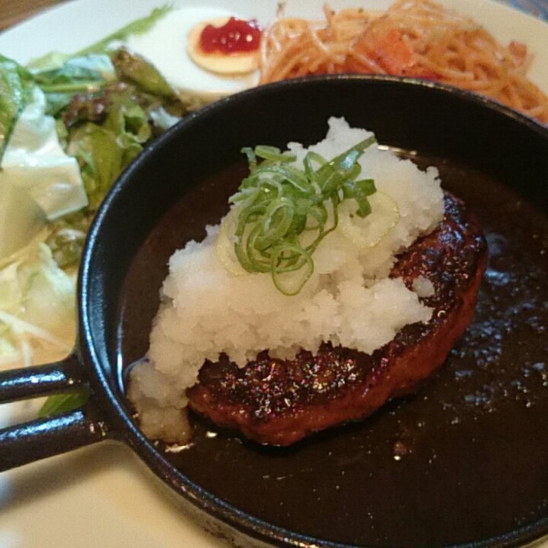 ハンバーグ定食(かんてきや火土火土)