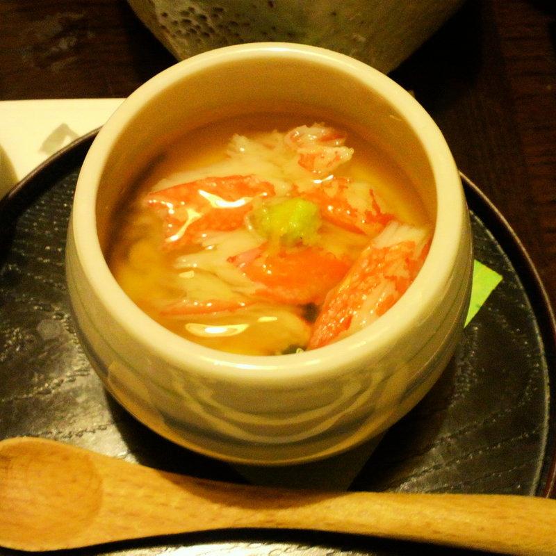 カニの茶わん蒸し(割烹 海辺)