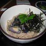 Friday night special, Nasu (Eggplant) on cold soba