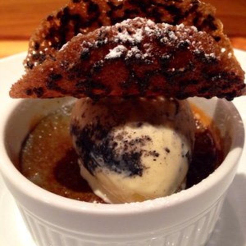 Black sesame creme brûlée with ice cream(SAKAGURA)