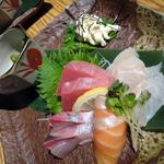 Lunch tasting menu course, Sashimi platter