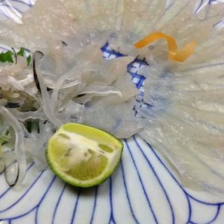 河豚刺し(日本料理丸治)