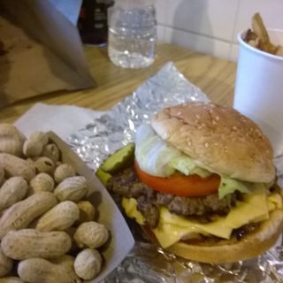 Bacon Cheese Burger(Five Guys Buger and Fries)