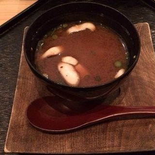Red miso soup with mushroom(Megu)