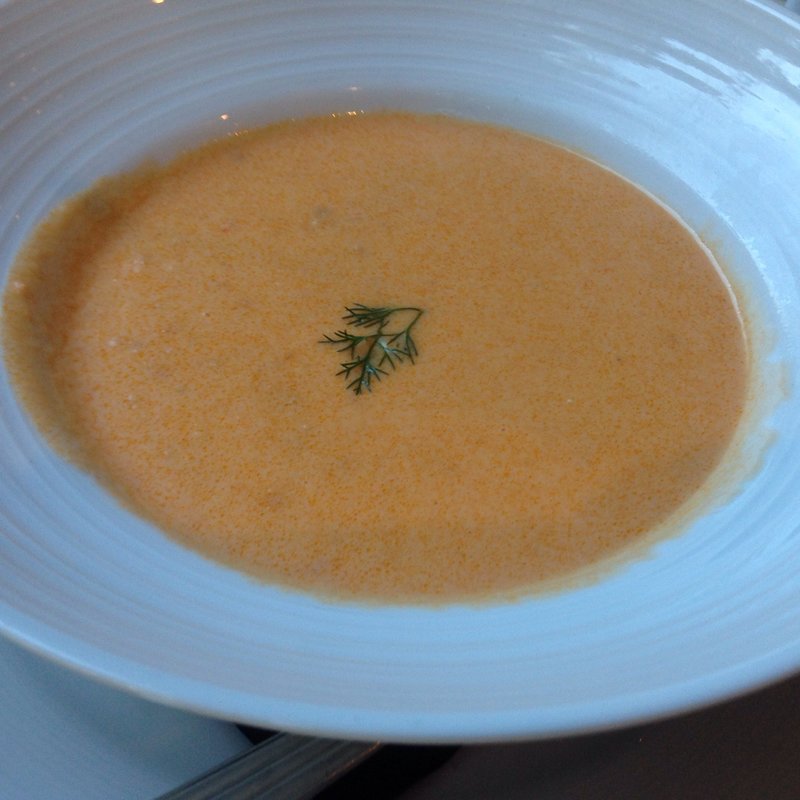 シュリンプトマトクリームスープ(アランチーノ ディ マーレ)