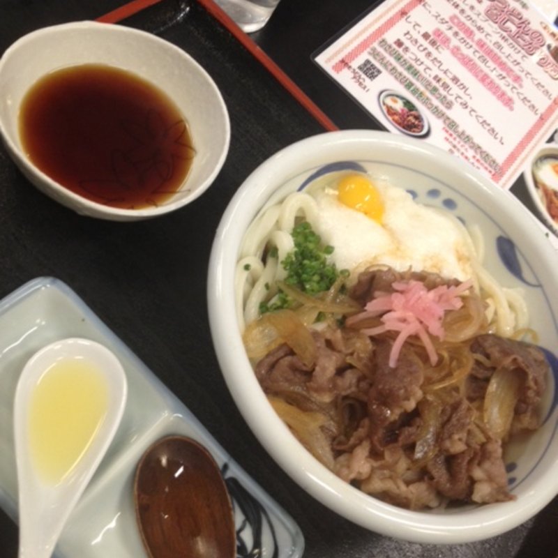  オリーブ牛味楽（みらく）るうどん(かわたうどん )