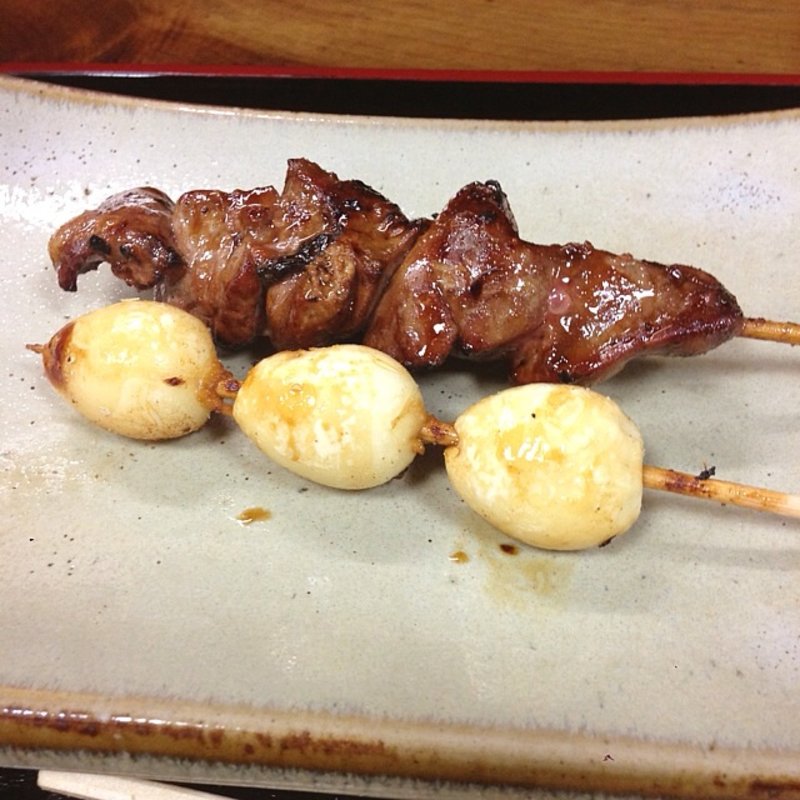 レバーとうずら(鳥真)