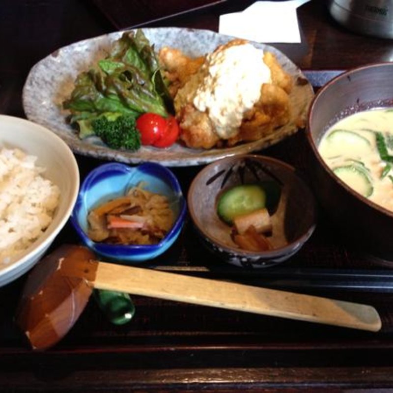 チキン南蛮＋冷汁＋麦飯(魚山亭 新寮 （ぎょっさんてい）)