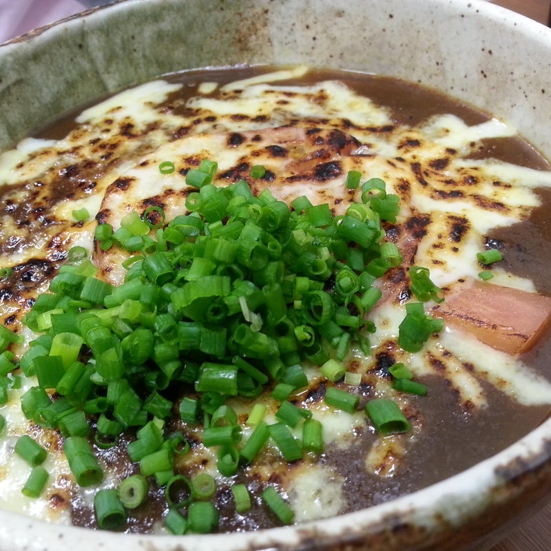 焼チーズ・トマト・カレーうどん(宮崎うどん ふくや )