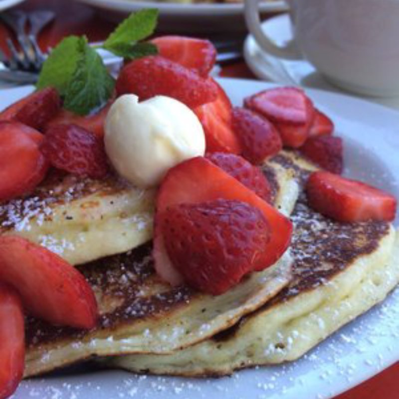 Lemon ricotta pancakes with strawberries(Alexis Baking Company)