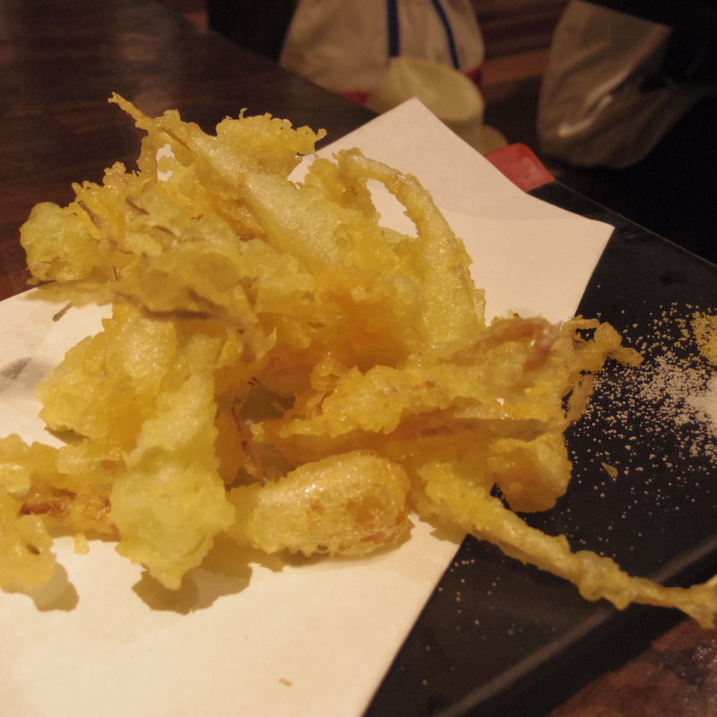 島らっきょうの天ぷら(マグロ専門居酒屋ひとし)