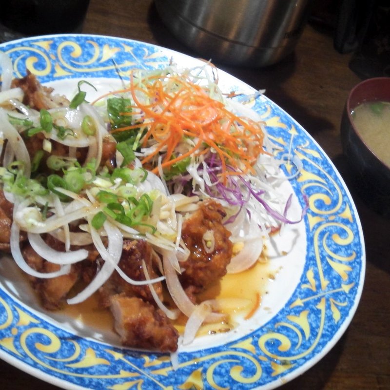 鶏の唐揚げ定食(夢の郷)