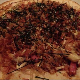 お好み焼きピザ(茶屋 草木万里野 上尾店)