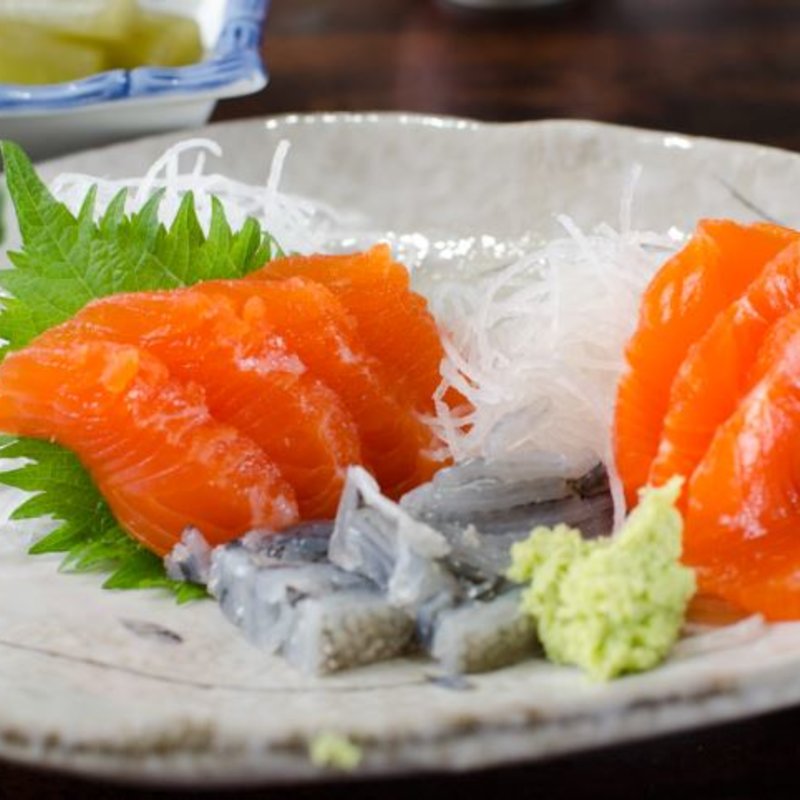 信州サーモンの刺身(ふくらい家・笑福)