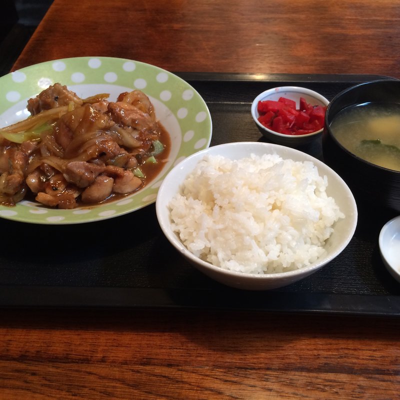 照り焼きチキン定食(喫茶竹)