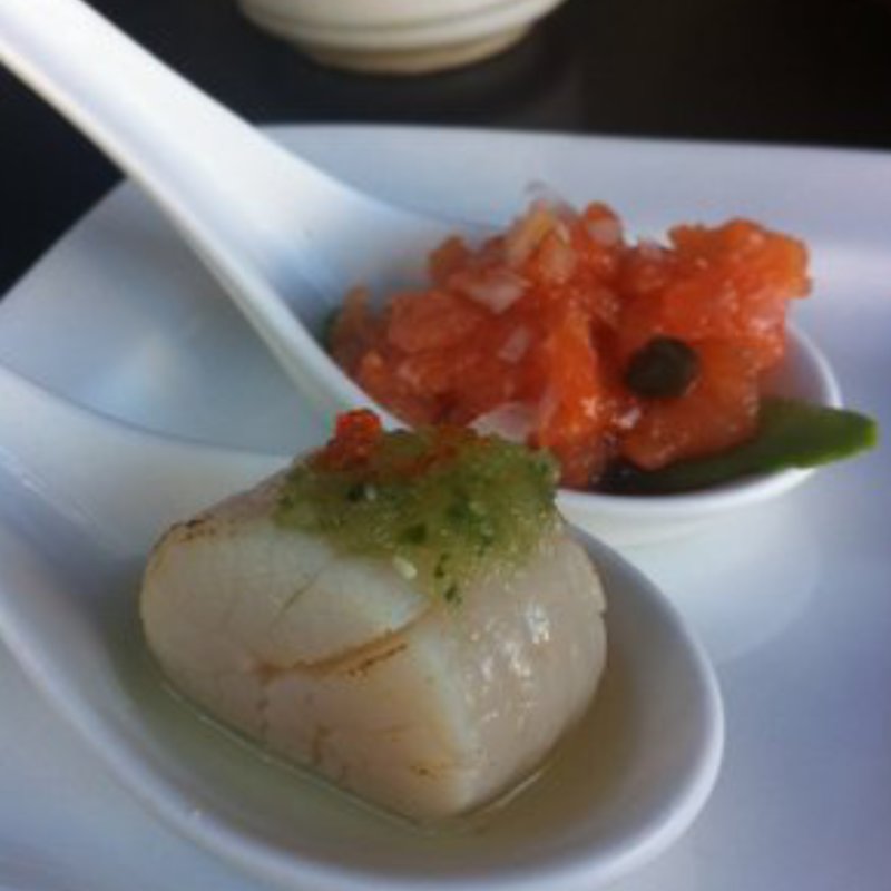 Scallop & Salmon Small Crudos(Domo)