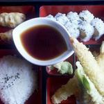 Shrimp and vegetable tempura lunch box