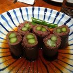 Grilled Asparagus wrapped in steak