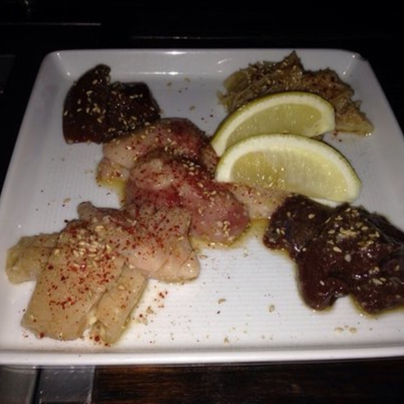 1st stomach, sweetbreads, 2nd stomach, heart and liver(YAKINIKU TAKASHI)