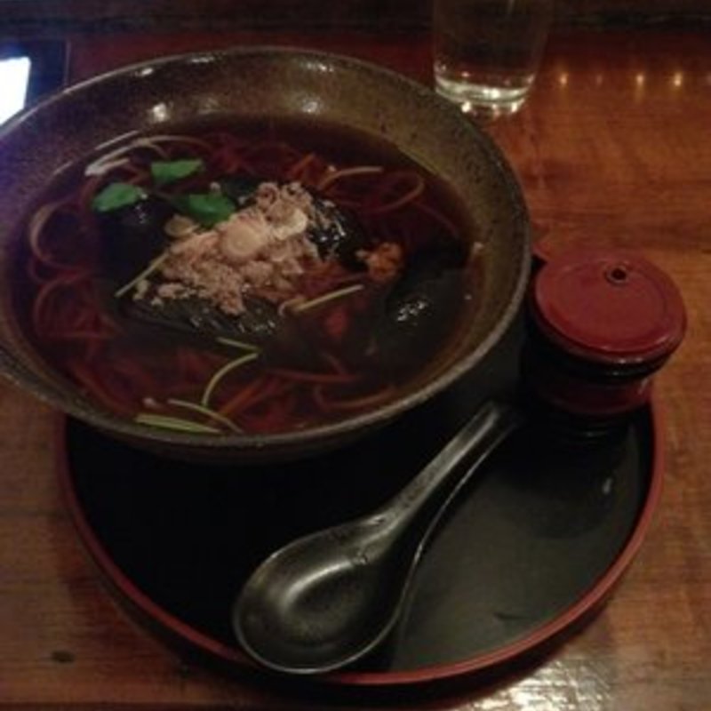 soba with fried eggplant and duck meat(SobaKoh)