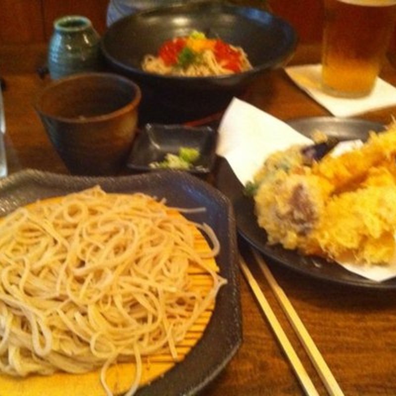 shrimp tempura zaru soba(SobaKoh)