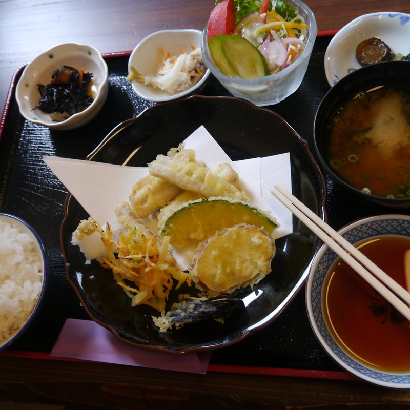 あなご天ぷら定食(但馬かまどめし 気比の里)