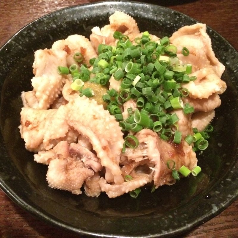 鶏皮柚子胡椒ポン酢(ひみつきち　ダイニング)