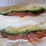 Salmon avocado sandwich