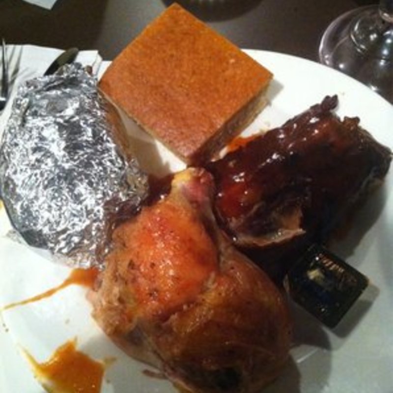 Chicken & Ribs Combo Platter(DALLAS BBQ)