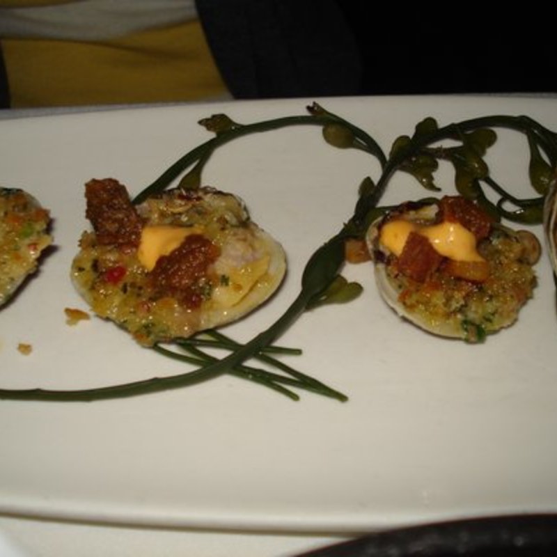 Baked Littleneck Clams Casino(Blue Water Grill)