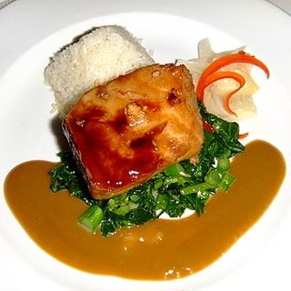 Ginger-Soy Lacquered Chilean Sea Bass(Blue Water Grill)