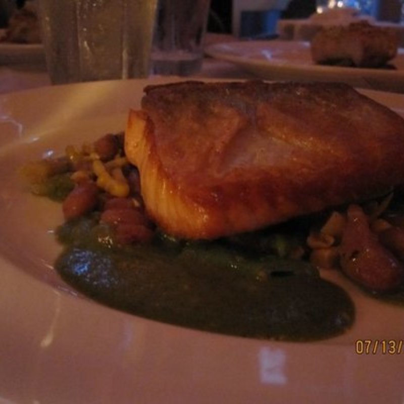 Crispy Skin Scottish Salmon(Blue Water Grill)