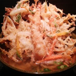 かき揚うどん(大地のうどん　博多駅ちかてん)