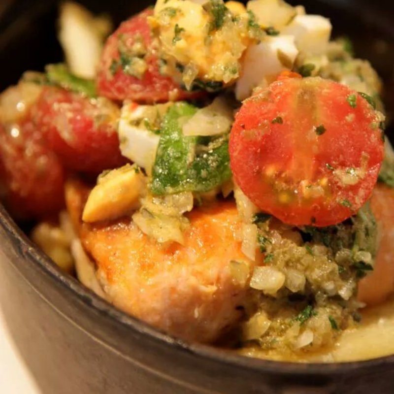 ヤシオマスと野菜の蒸し焼き(AGカフェ （AG cafe）)