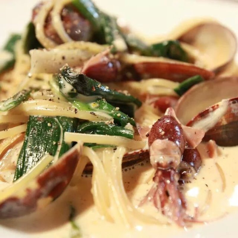 ホタルイカとあさりのカルボナーラ(AGカフェ （AG cafe）)