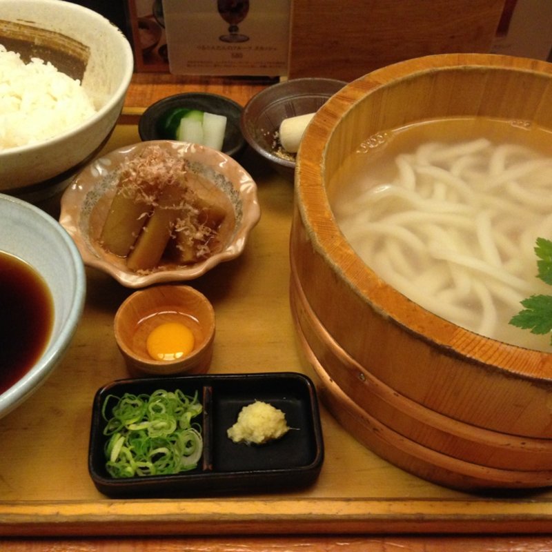 釜あげ膳（小鉢付き）白ご飯セット(麺匠の心つくし つるとんたん 北新地店)