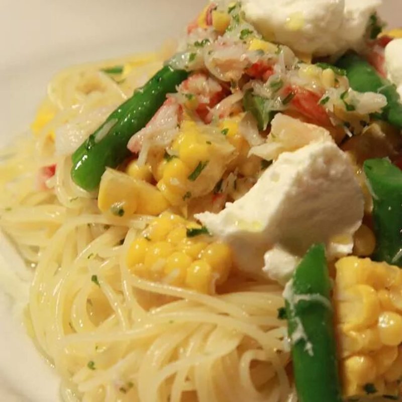 ズワイガニとトウモロコシの冷製カッペリーニ(AGカフェ （AG cafe）)