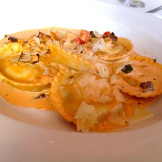 Mushroom Ravioli with Ratatouille Sauce(Hexagone Restaurant)