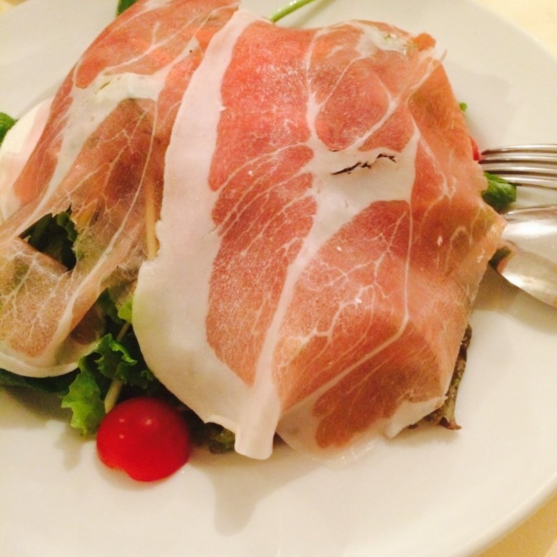 生ハムとルーコラのプロシュート(トラットリア・ピッツェリア・サルヴァトーレ （Salvatore）)