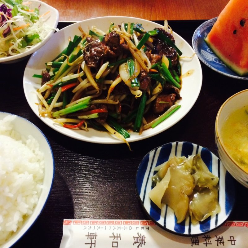 レバニラ定食(養和軒)