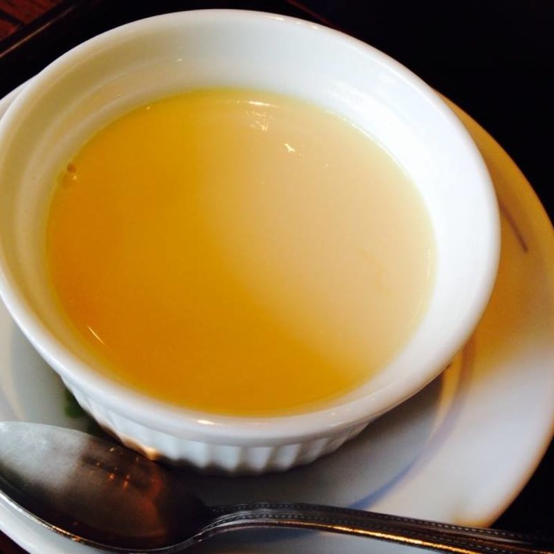 そば茶プリン(手打蕎麦 加寿屋)