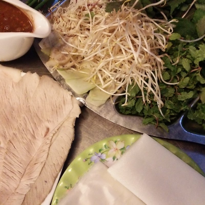 special Tran local food(Banh Trang Thit Heo Tran-Le Duan)